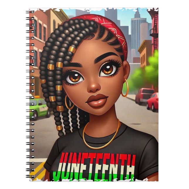 Black Pride Lady Notebook (Front)