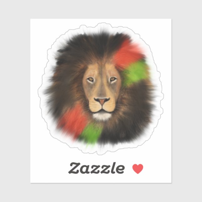 black pride lion red green unity jungle cat king  (Sheet)