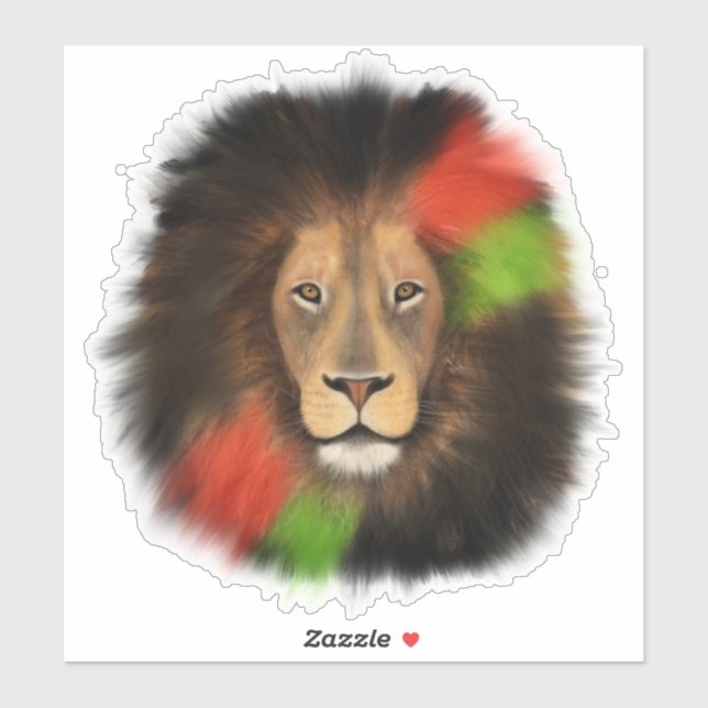 black pride lion red green unity jungle cat king  (Sheet)