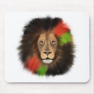 black pride lion red green unity jungle cat king mouse mat