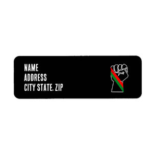 black pride red green fist pan African flag unity