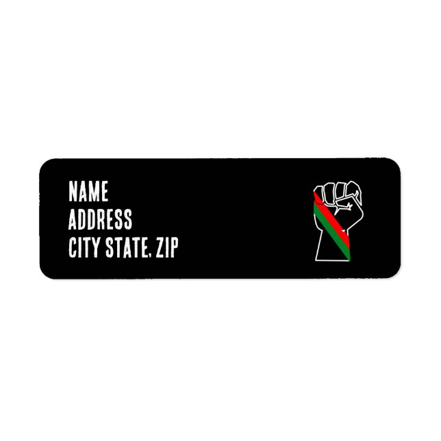 black pride red green fist pan African flag unity  (Front)
