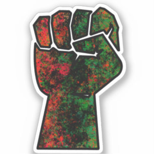 black pride red green fist pan African flag unity
