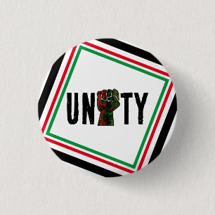 black pride red green fist pan African flag unity 3 Cm Round Badge