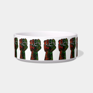 black pride red green fist pan African flag unity Bowl