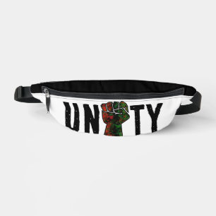 black pride red green fist pan African flag unity Bum Bags