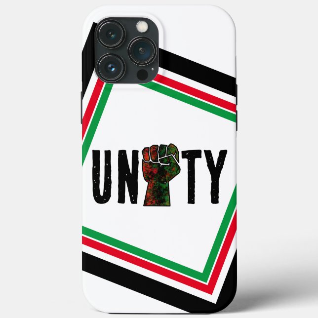 black pride red green fist pan African flag unity  Case-Mate iPhone Case (Back)
