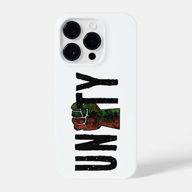 black pride red green fist pan African flag unity  iPhone Case (Back)