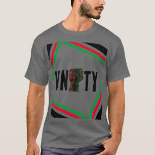 black pride red green fist pan African flag unity T-Shirt