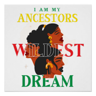 Black Pride Shirt I Am Black History Poster