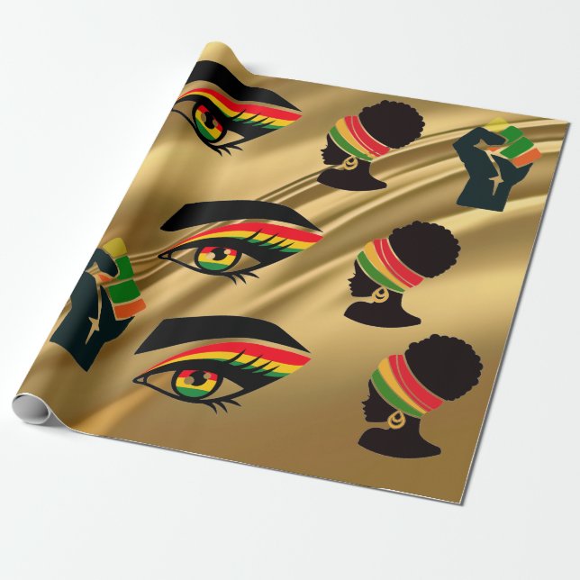 Black Pride Wrapping Paper (Unrolled)