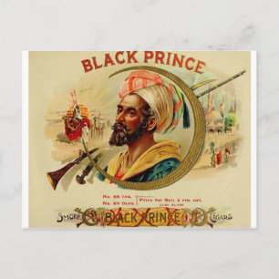 Black Prince Cigar Box Label   (L2) Postcard