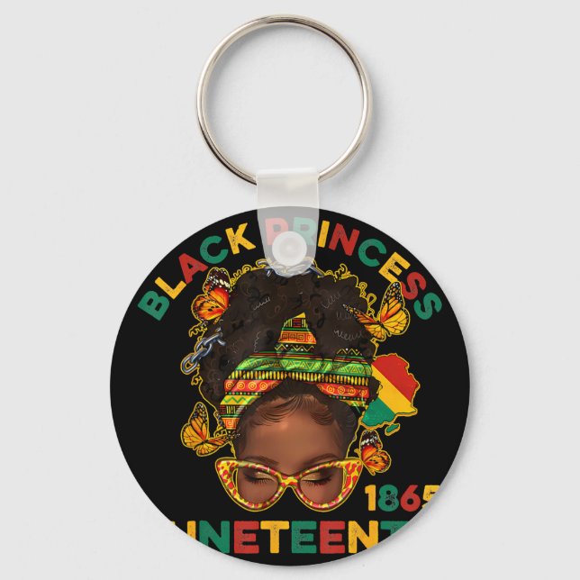 Black Princes Juneteenth 1865 History Month Melani Key Ring (Front)