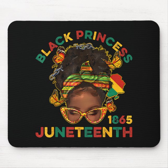 Black Princes Juneteenth 1865 History Month Melani Mouse Mat (Front)