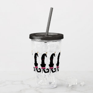 Black Princess Borzoi Acrylic Tumbler