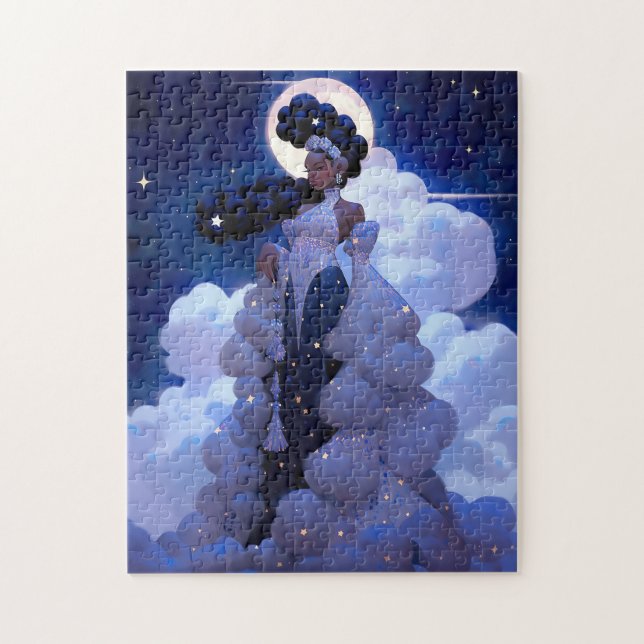 Black Princess Fantasy Art Jigsaw Puzzle (Vertical)