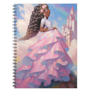 Black Princess Fantasy Art Notebook