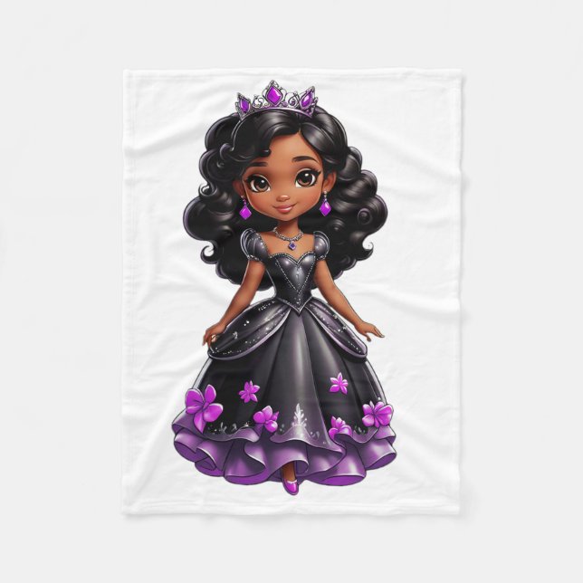 Black Princess Fleece Blanket (Front)