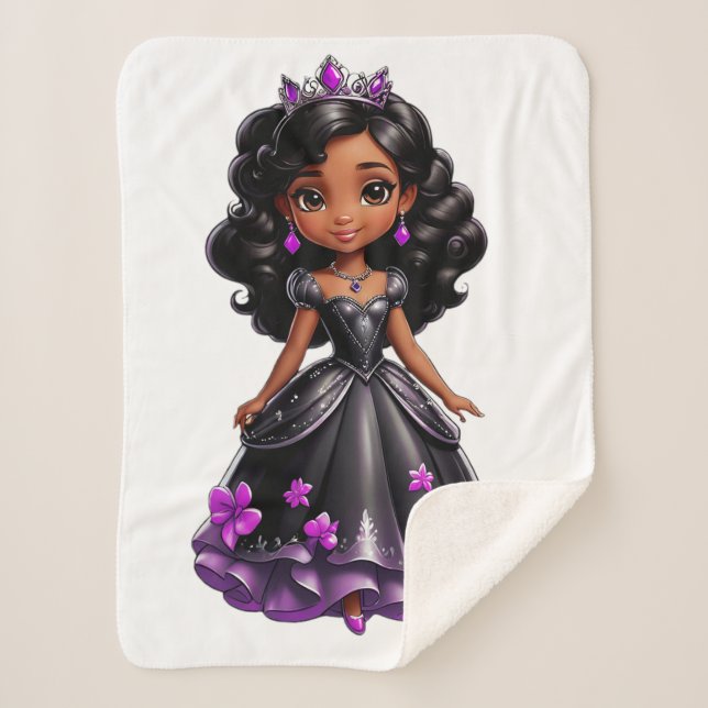 Black Princess Sherpa Blanket (Front)