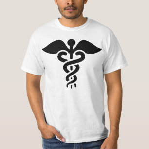 Black print Caduceus T-Shirt