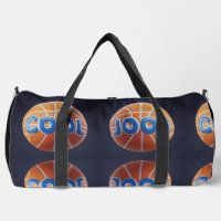 Black Print Cut Sew Large Duffel Bag