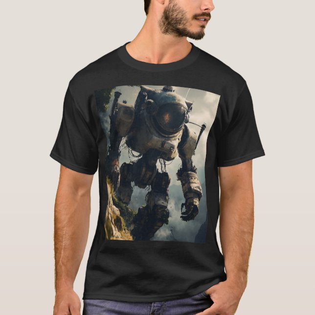 Black Printed T-Shirt (Front)