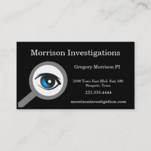 Black Private Investigation Business Card