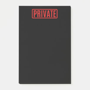 Black Private Post-it Notes