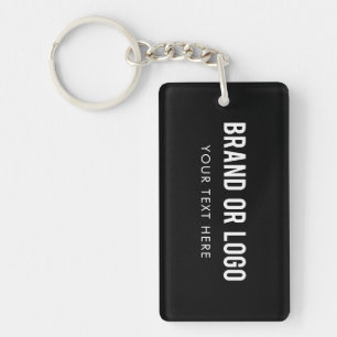 Black Professional Business Company Logo Black Key Ring