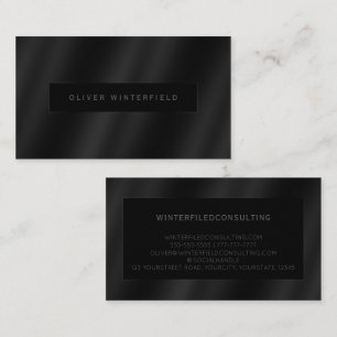Black professional elegant modern gradient business card
