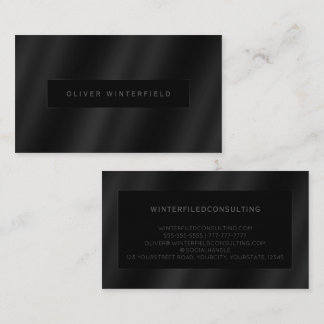 Black professional elegant modern gradient business card
