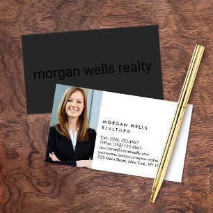 Black Professional Minimalistic Photo Business Card