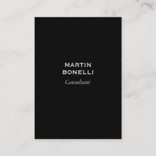 Black Professional Modern Elegant Minimalist Business Card
