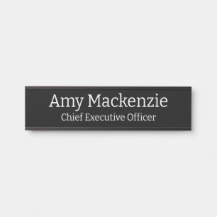 Black Professional Office Name Plate Door Sign
