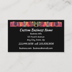 Black Professional Personnel Mgr, HR Mgr,  Business Card