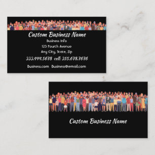 Black Professional Personnel Mgr, HR Mgr,  Business Card