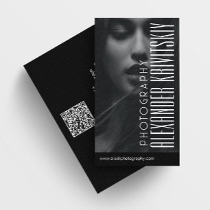 Black Professional Photographer Business Card