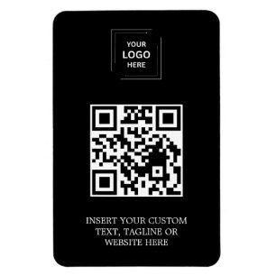 Black Professional QR Branding Style Magnet