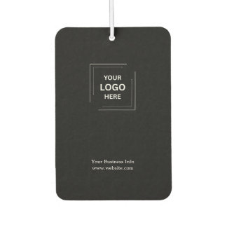 Black Professional Simple Custom Business Logo Car Air Freshener