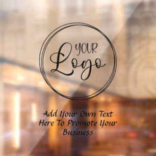 Black Promo Text Logo Window Cling