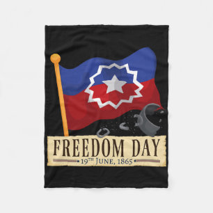 Black Proud African American For Juneteenth Flag 2 Fleece Blanket
