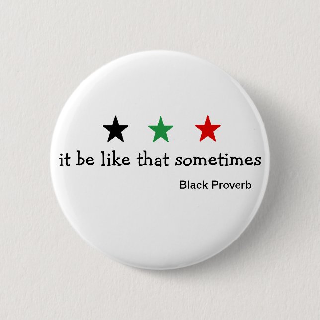 Black Proverb Button (Front)