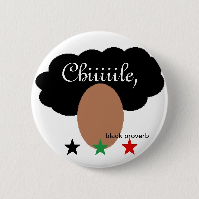 Black Proverb Button (Front)