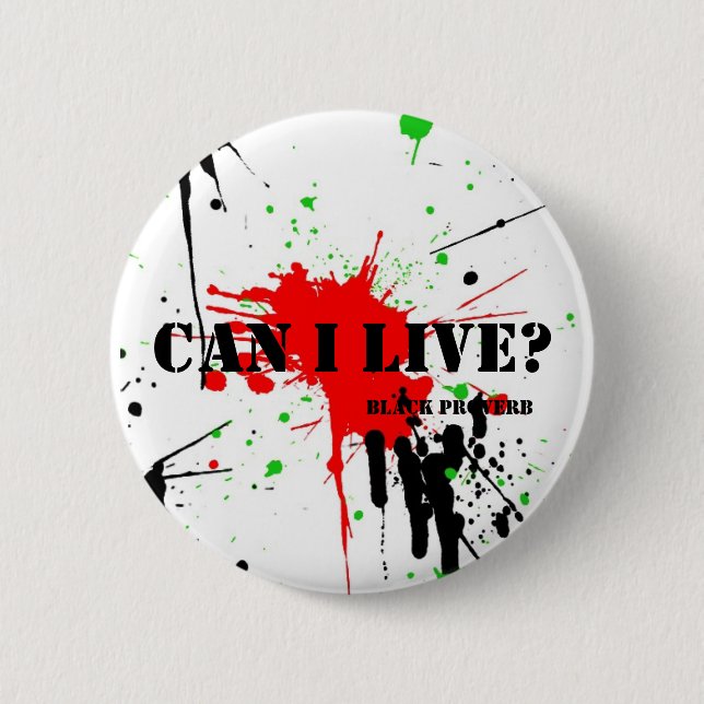 Black Proverb Button (Front)