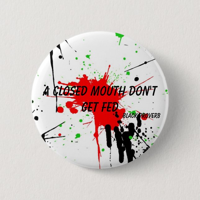 Black Proverb Button (Front)