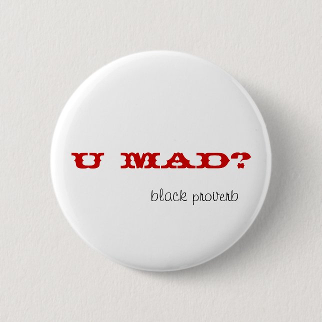 Black Proverb Button (Front)