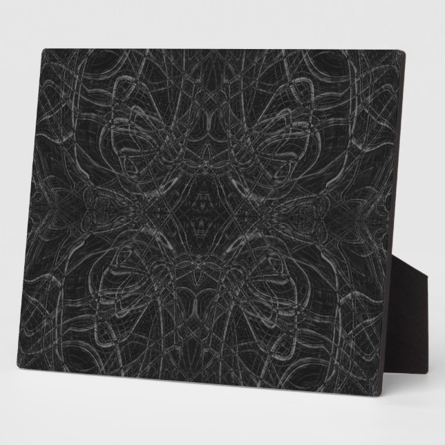 Black psychedelic pattern plaque (Side)