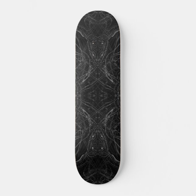 Black psychedelic pattern skateboard (Front)