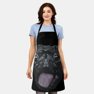 Black Pug  Apron