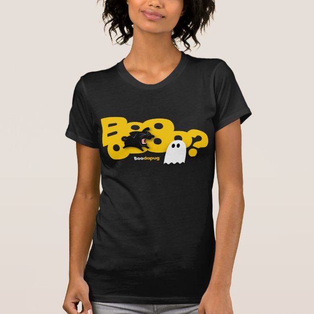 Black Pug Bark! Dark T-shirts (Front)